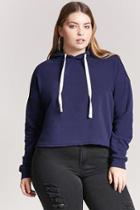 Forever21 Plus Size Boxy Raw-cut Pullover Hoodie