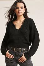 Forever21 Ribbed Knit Distressed Sweater