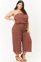 Forever21 Plus Size Strapless Striped Jumpsuit