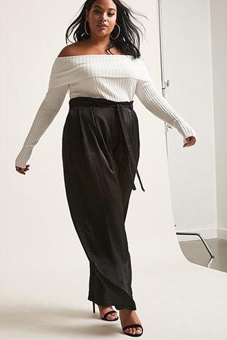 Forever21 Plus Size Satin Palazzo Pants