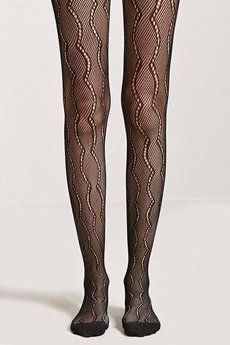 Forever21 Sheer Scalloped Tights