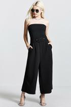 Forever21 Strapless Cropped Jumpsuit