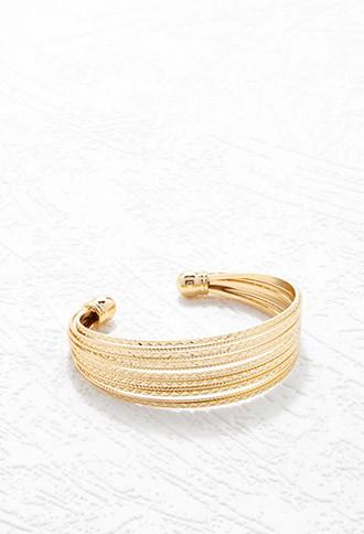Forever21 Stacked Etched Cuff