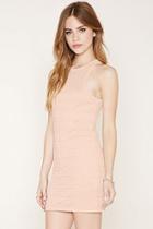Forever21 Women's  Blush Floral Lace Bodycon Dress