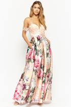 Forever21 Floral Lace Off-the-shoulder Gown