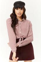 Forever21 Floral Print Tie-front Shirt