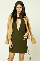 Forever21 Women's  Cutout-front Sweater Dress