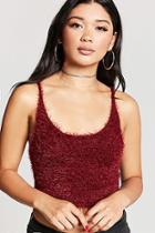 Forever21 Fuzzy Knit Cropped Cami
