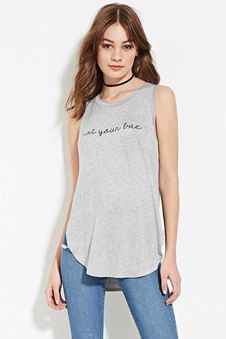Forever21 Not Your Bae Graphic Muscle Tee