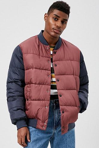Forever21 Colorblock Puffer Jacket