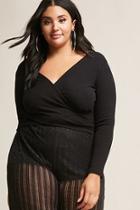 Forever21 Plus Size Ribbed Knit Surplice Top