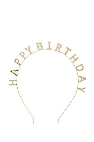 Forever21 Gold Happy Birthday Headband