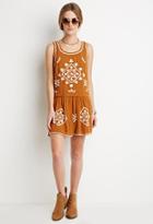 Forever21 Cutout-back Embroidered Dress