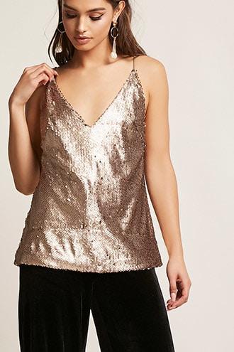 Forever21 V-neck Sequin Cami