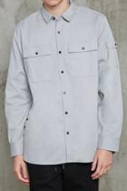 Forever21 Slim-fit Button-hem Shirt