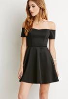 Forever21 Off-the-shoulder Scuba Knit Dress