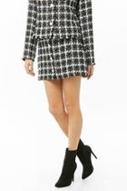 Forever21 Faux Pearl Accent Tweed Skirt