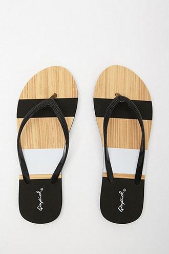 Forever21 Qupid Beaded Top Flip Flops