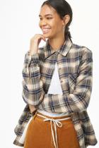 Forever21 Faux Fur-lined Plaid Flannel Jacket
