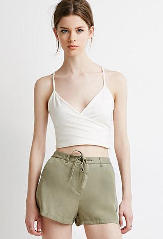 Forever21 Contemporary Drawstring Chino Shorts