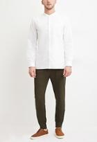 21 Men Men's  Olive Side-zip French Terry Joggers