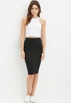 Forever21 Plus Women's  Black Heathered Pencil Skirt