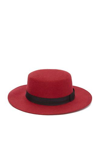Forever21 Bow Band Boater Hat