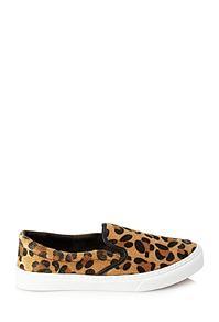 Forever21 Leopard Pony Hair Slip-ons