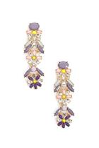Forever21 Bejeweled Flower Drop Earrings