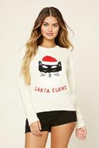 Forever21 Women's  Santa Claws Pj Sweater