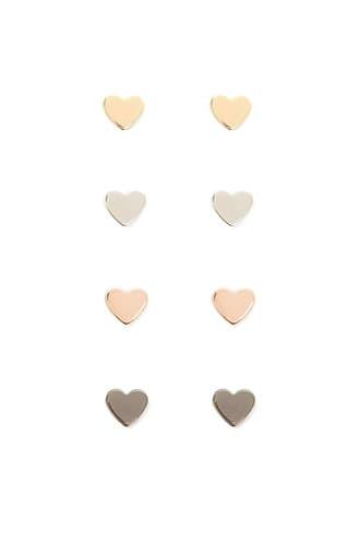 Forever21 High-polish Heart Earring Set