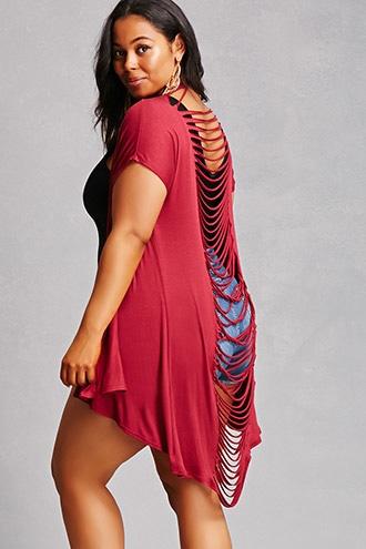 Forever21 Plus Size Slashed Back Cardigan
