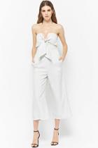Forever21 Pinstriped Strapless Jumpsuit