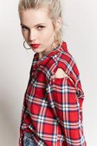 Forever21 Button-up Plaid Shirt