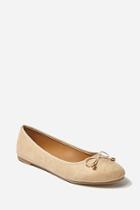Forever21 Faux Suede Bow-front Ballet Flats