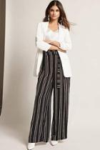 Forever21 Self-tie Stripe Wide-leg Pants