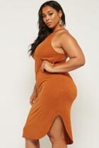 Forever21 Plus Size Keyhole-back Midi Dress