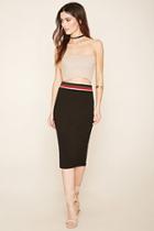 Forever21 Women's  Ribbed Stripe-waist Skirt
