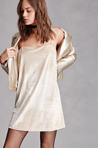 Forever21 Velvet Metallic Shift Dress