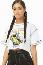 Forever21 Hot Wheels Cropped Graphic Tee