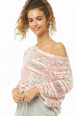 Forever21 Multicolored Off-the-shoulder Sweater