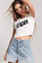 Forever21 Nyc Graphic Crop Tee