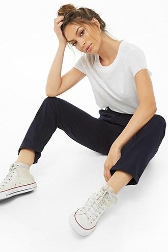 Forever21 High-waist Cuffed Pants