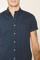 21 Men Men's  Abstract Polka Dot Shirt