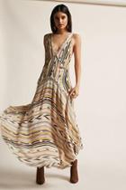 Forever21 Z&l Europe Frayed Stripe Maxi Dress
