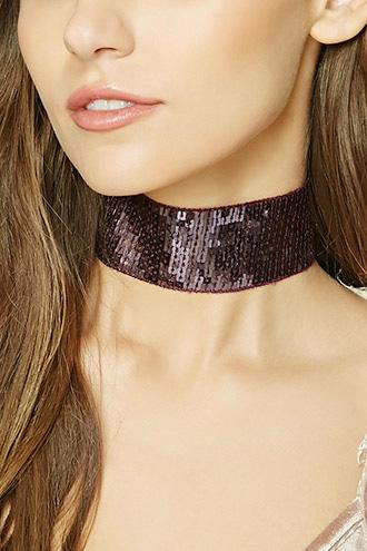 Forever21 Purple Sequin Choker