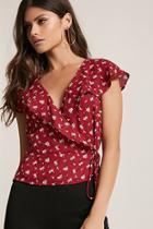 Forever21 Floral Wrap Top