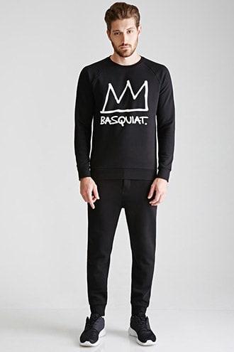 Forever21 Basquiat Crown Print Sweatshirt