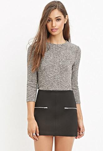 Forever21 Zippered Mini Skirt