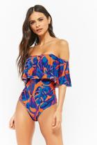 Forever21 South Beach London Flounce One-piece Swimsuit